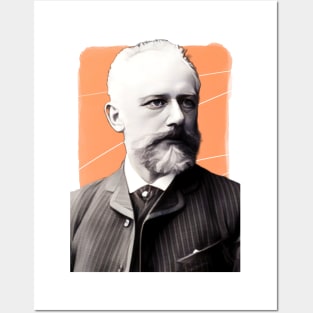 Russian Composer Pyotr Ilyich Tchaikovsky illustration Posters and Art